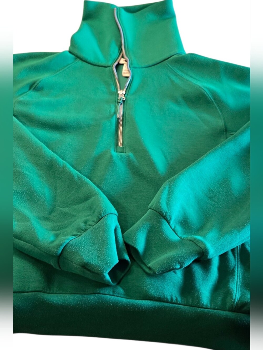 SPANX AirEssentials Half Zip Pullover Green Size Large